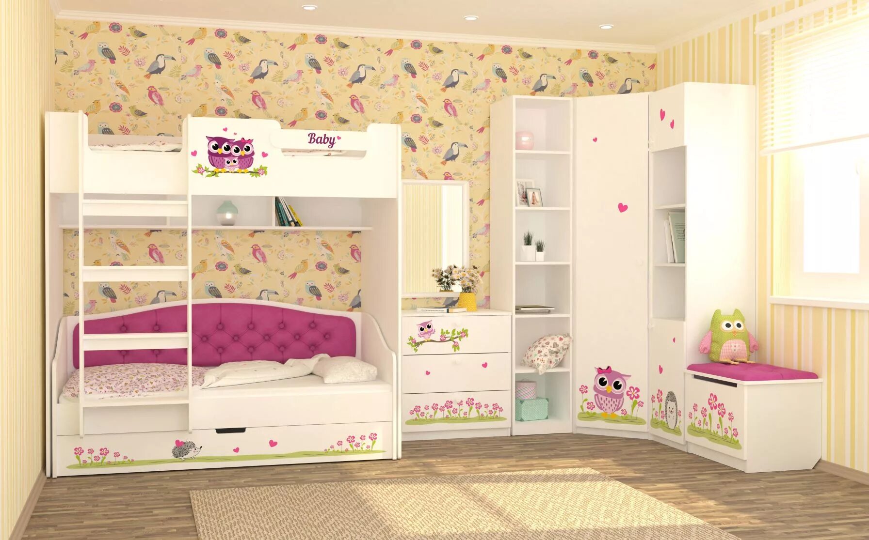 детские комнаты мебель. детские спальни мебель. модульная детская мийа-3. детская на заказ воронеж. мебель в детскую комнату.