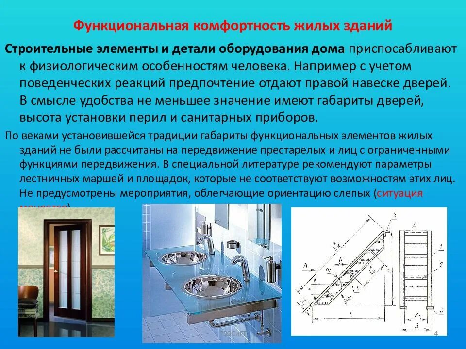 Значение в жилых зданиях. Требования функциональной комфортности здания. функциональные требования к жилью. функциональная комфортность жилья. комфортность жилых зданий.