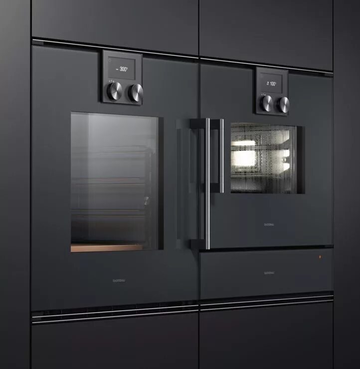 Гагенау. Духовка Gaggenau. Гаггенау техника. Gaggenau техника для кухни. Холодильник антрацит в интерьере.