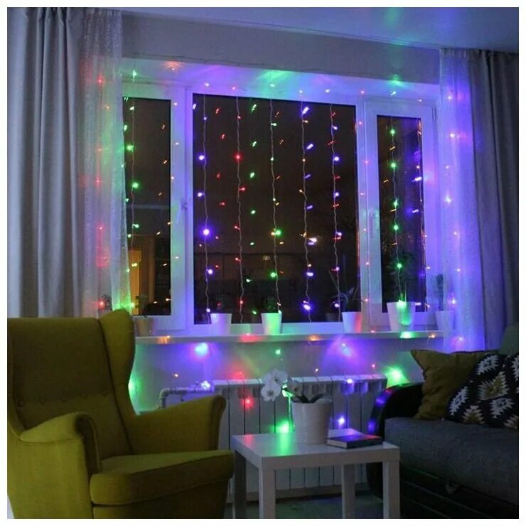гирлянда на окно. светодиодная гирлянда занавес 3х2м 240 led (разные цвета). гирлянда занавес 2х2 теплый белый. ,3,6вт. Curtain lights ламповая гирлянда занавес.