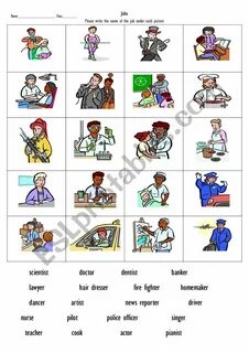 Write names of the jobs