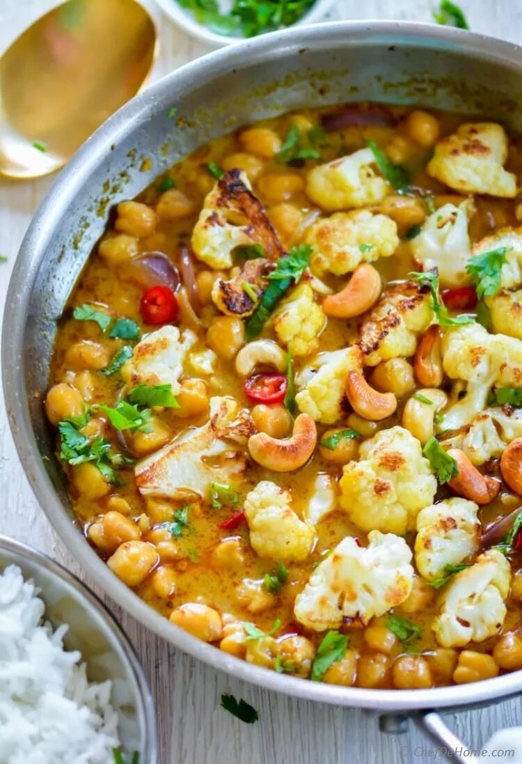 Как сварить нут вкусно. Chickpea curry. нут с карри. цветная капуста с нутом и карри. блюда с нутом.