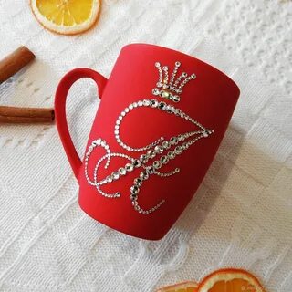 Стразы на кружку
