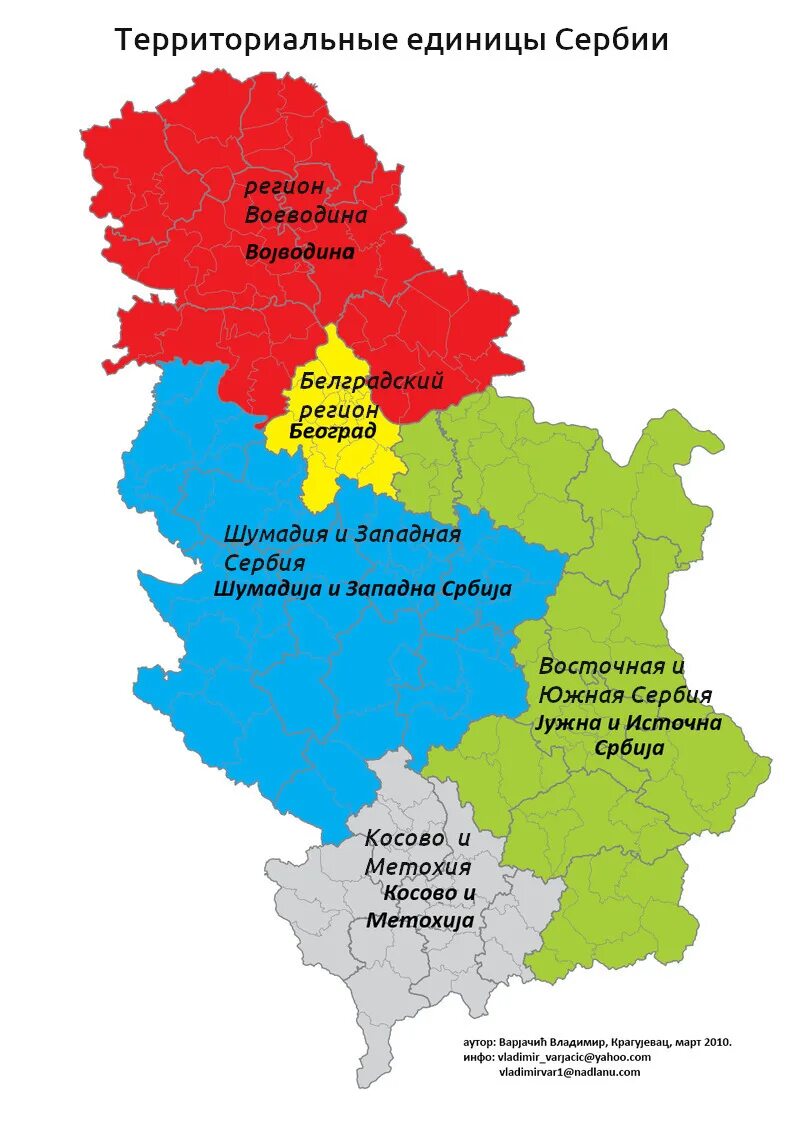 Области сербии