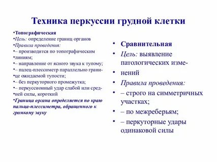 Перкуссия грудной клетки