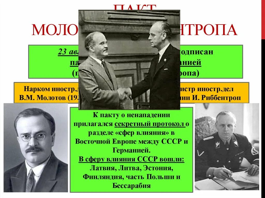 Пакт Молотов и Риббентроп. Пакт Мо́лотова — Ри́ббентропа. В 1939 году СССР заключил пакт о ненападении с. Молотов м Риббентроп. Пакт молотова где подписан