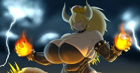 Гигантская Боузетта, Крепкая девушка, Muscleart, Bowsette, Супер корона.