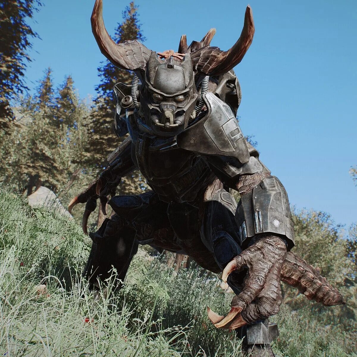 Fallout deathclaw. Fallout 4 Deathclaw Power Armor. Fallout Power Armor Deathclaw.