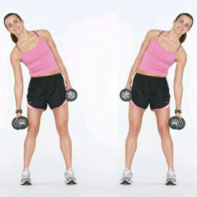 Упражнения на руки с гантелями. Наклоны с гантелями в стороны. Наклоны в сторону с гантелью. Боковые наклоны с гантелей. Боковые наклоны с гантелей стоя.