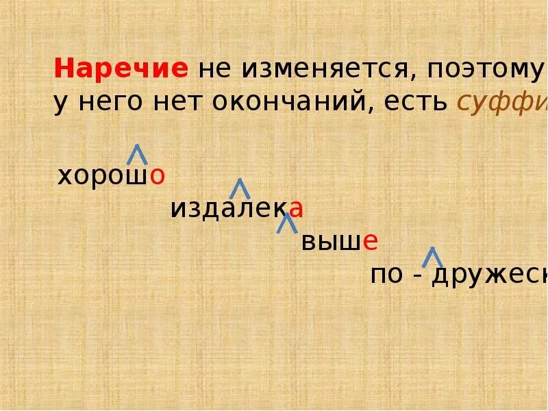 В слове справа есть окончание. Окончания наречий. У наречий бывают окончания. У наречий нет окончаний. Как определить окончание у наречия.