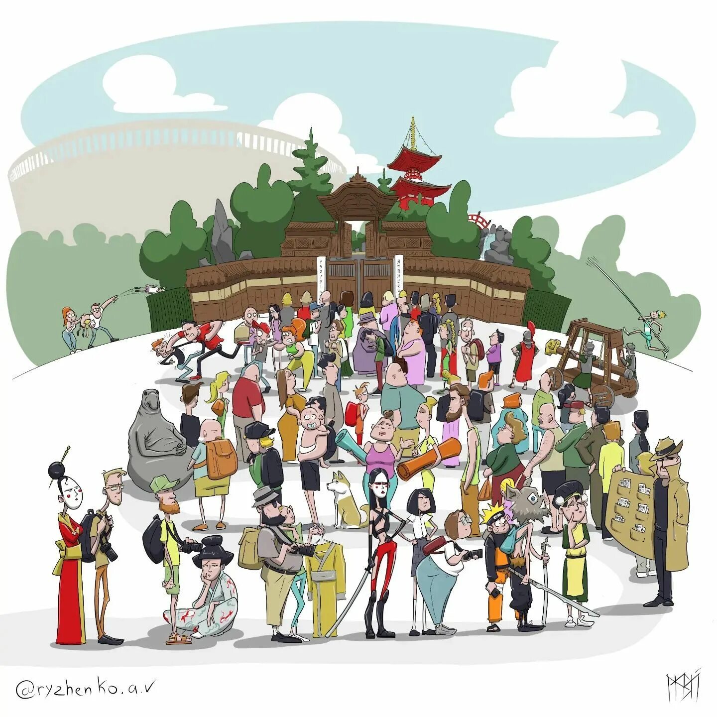 Очередь карикатура. Очередь карикатура