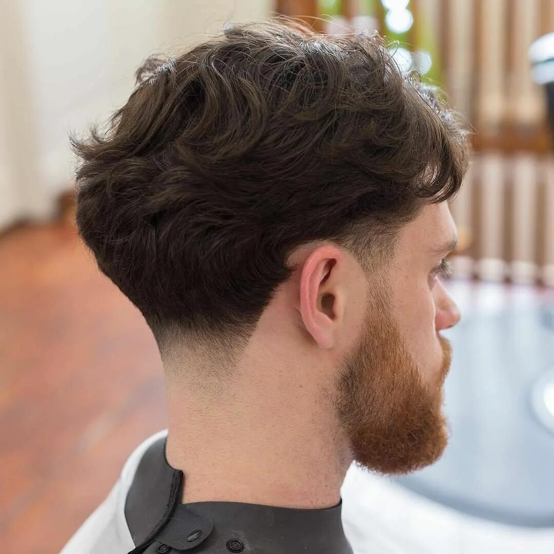 Окантовка мужской стрижки Crew Cut + Taper Fade Men's Haircuts Temp fade haircut, Faded hair, Blowout ha