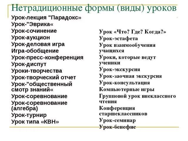 Нетрадиционные формы урока. Нестандартные формы проведения уроков. Виды нестандартных уроков. Тип вид и форма урока. Какие формы урока есть