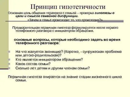Принципы семейной системы