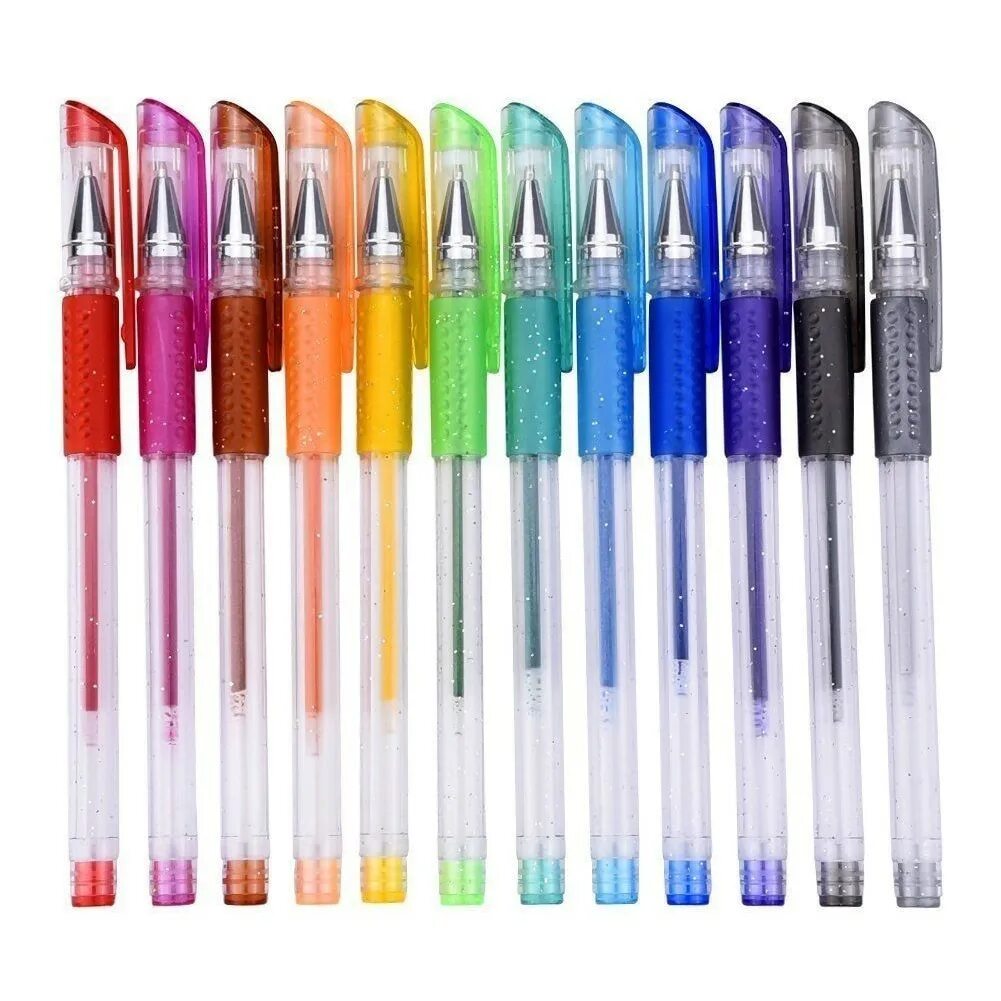 Цветные ручки. Гелевые ручки. Разноцветные ручки. Цветные гелевые ручки. Набор гелевых ручек.
