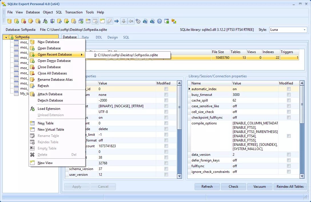 Open database