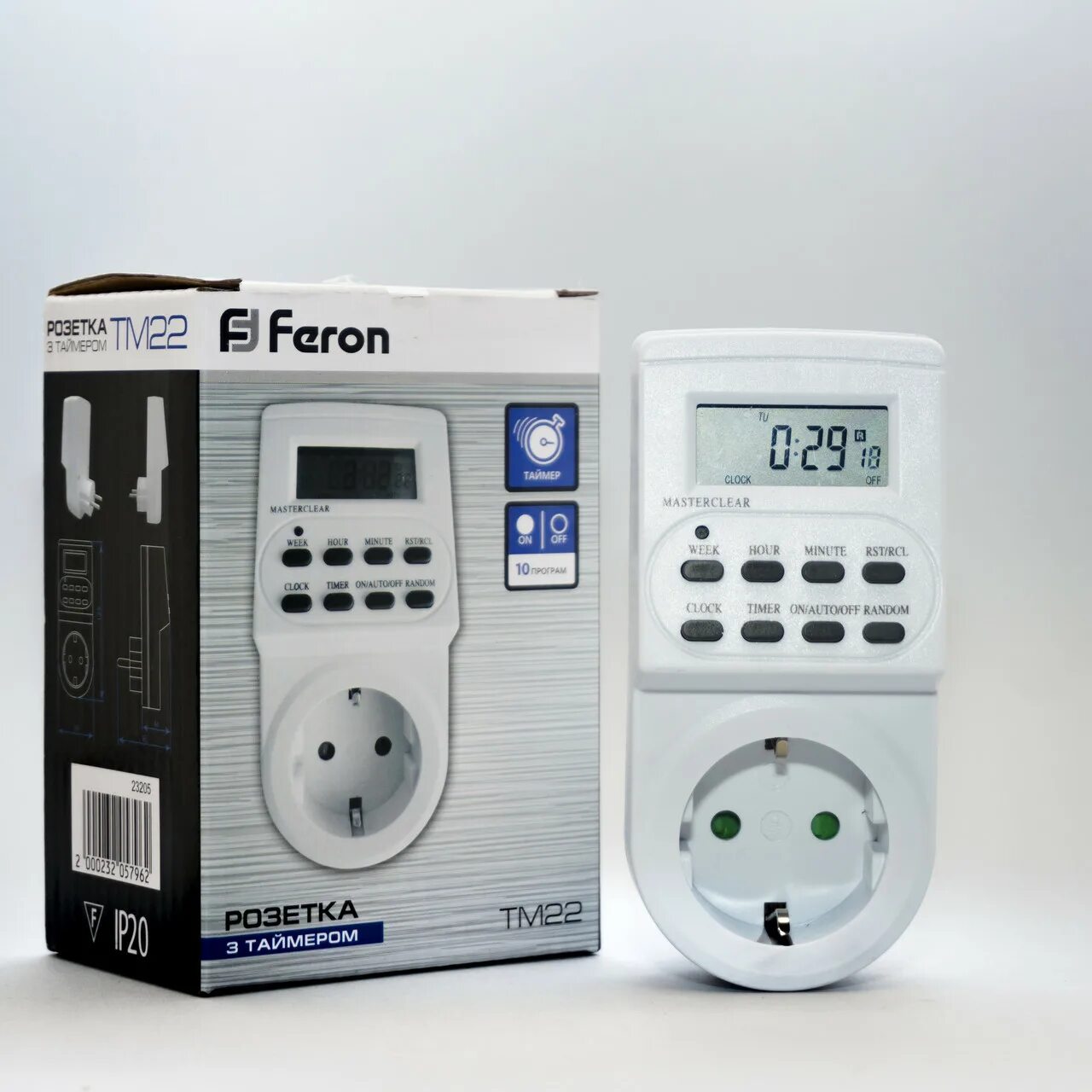 Как настроить таймер розеточный электронный. Розетка с таймером feron tm22. feron tm22 электронный таймер розетка (недельный). механический таймер tm22. розетка с таймером (недельная) 3500w/16a 230v, 61925(tm22) 23205.