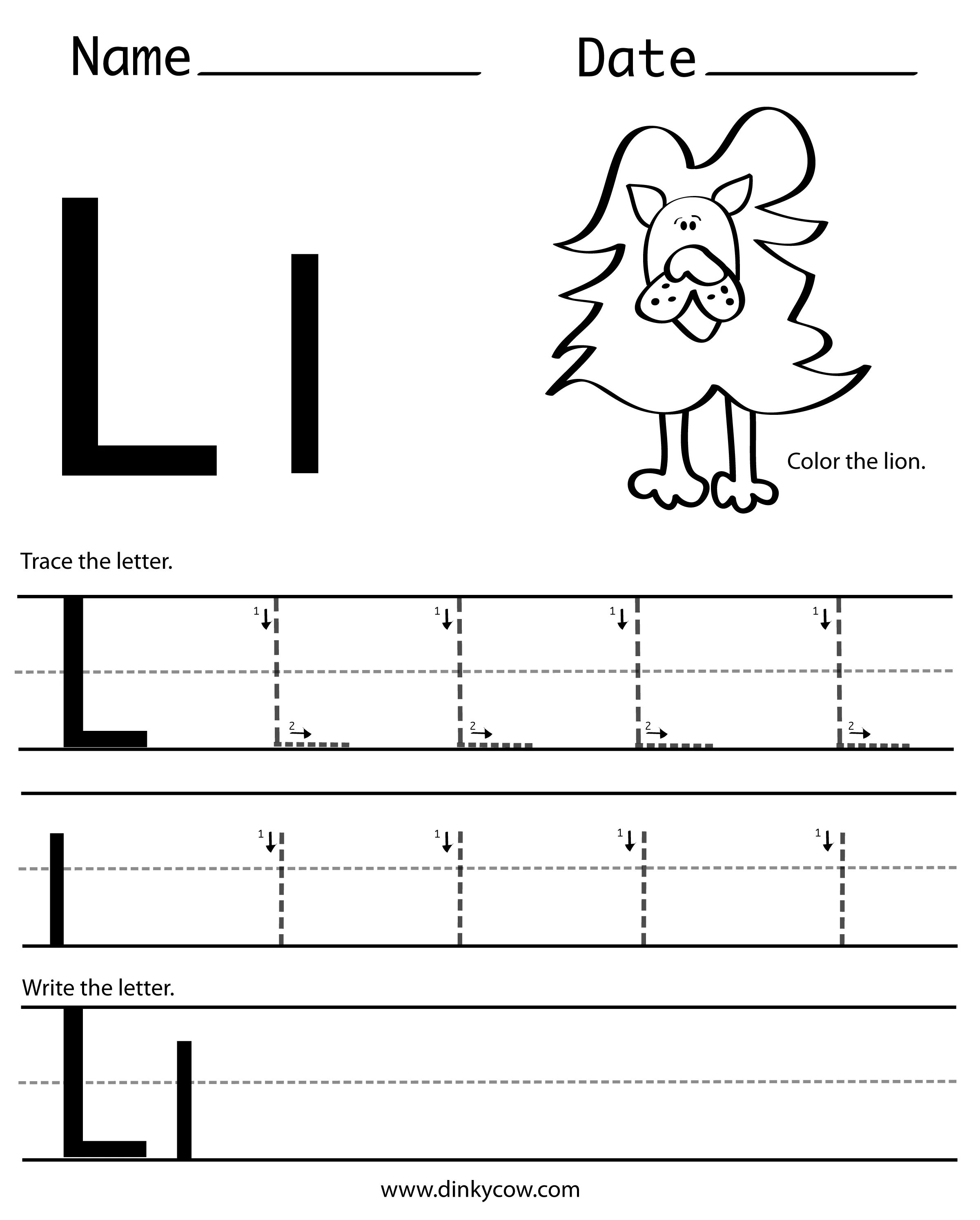 1 write and name the letters