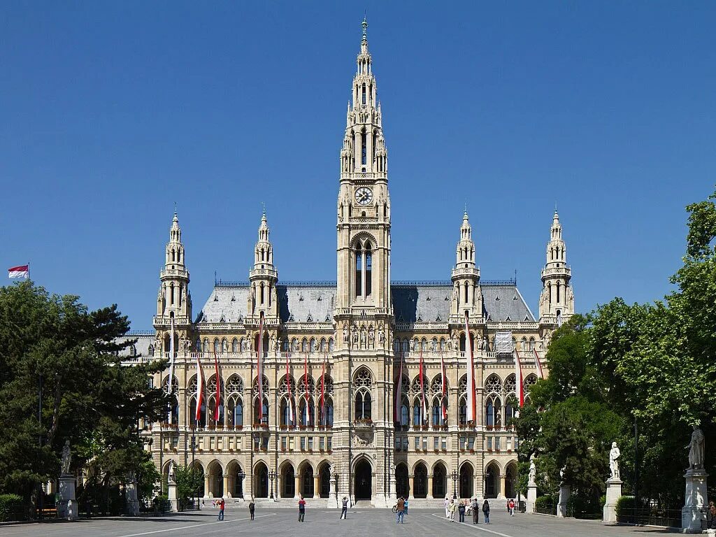 Парадный зал венской ратуши. Австрия достопримечательности венская ратуша. Ратхаус вена. Здание ратуши вена. Венская ратуша.