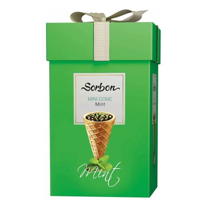 Sorbon. Конфеты в вафельном рожке sorbon. конфеты sorbon мини-рожок. sorbon mini cone конфеты. мини рожок sorbon хрустящий фундук воздушные зёрна тиффани 240г.