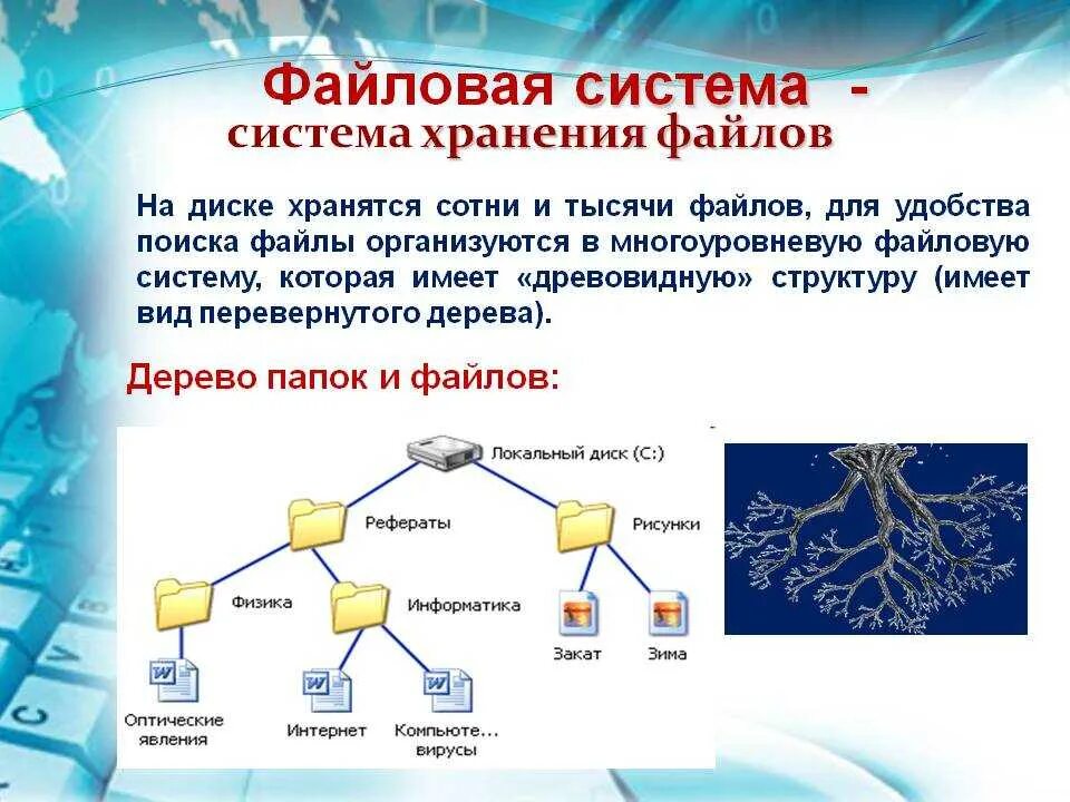 Данные хранятся в файлах