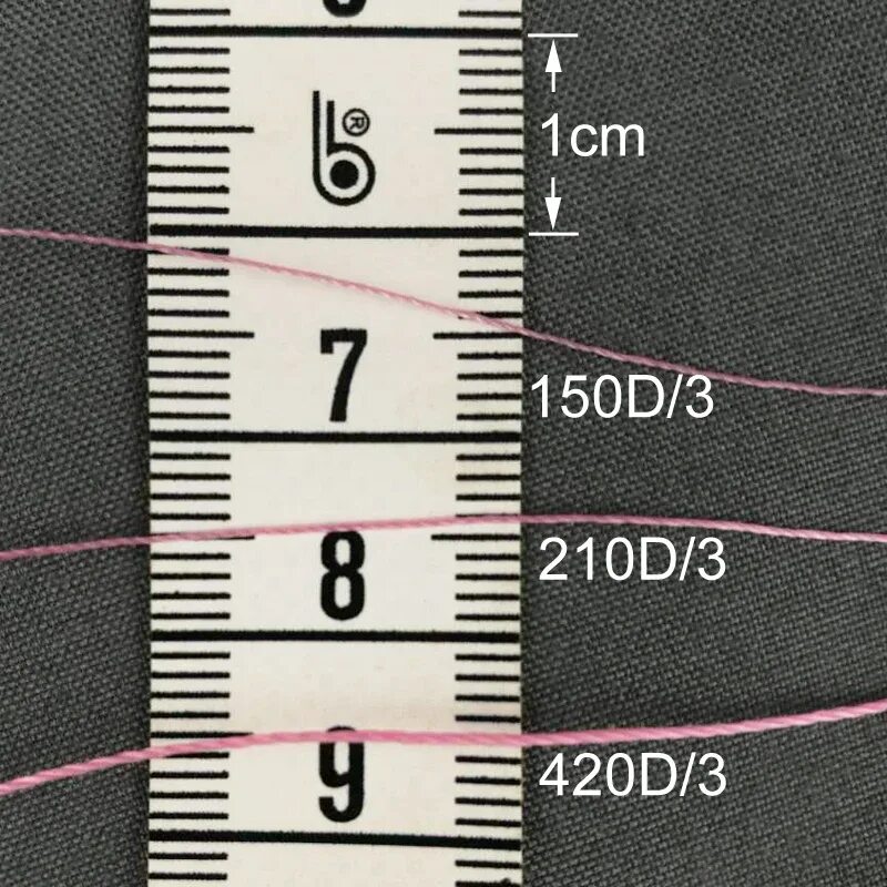 Какая нить толще. Диаметр нити 210d. Нитки 210/d3 какая толщина. Таблица толщины ниток 210d. 210d/3 толщина нити.