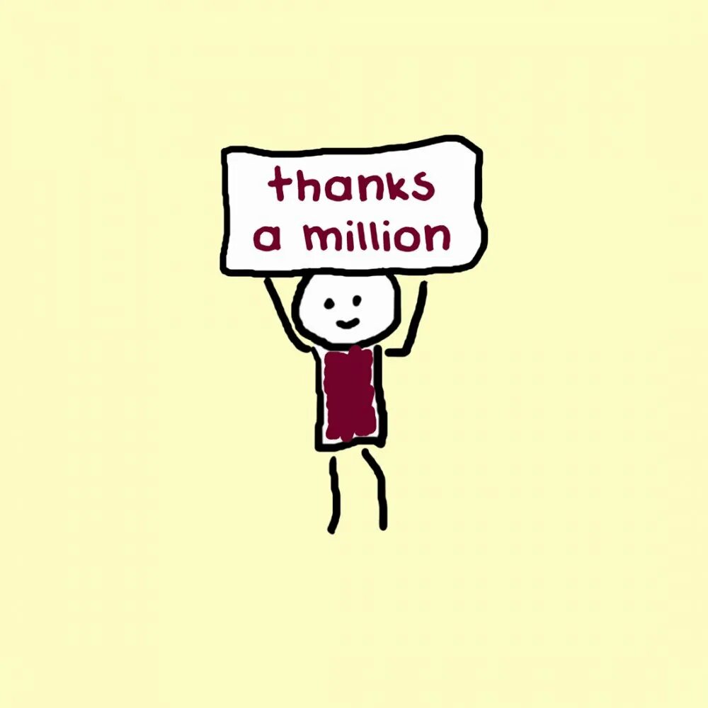 Thanks a lot you too. Thanks a million. thanks a lot. special you are one in a million пенал. миллион прикол.