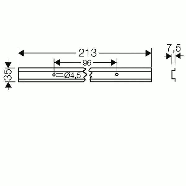 Рейка боковая г=600 мм, 1кмп=2шт. 5. 5. 5. Din-рейка перфориров.
