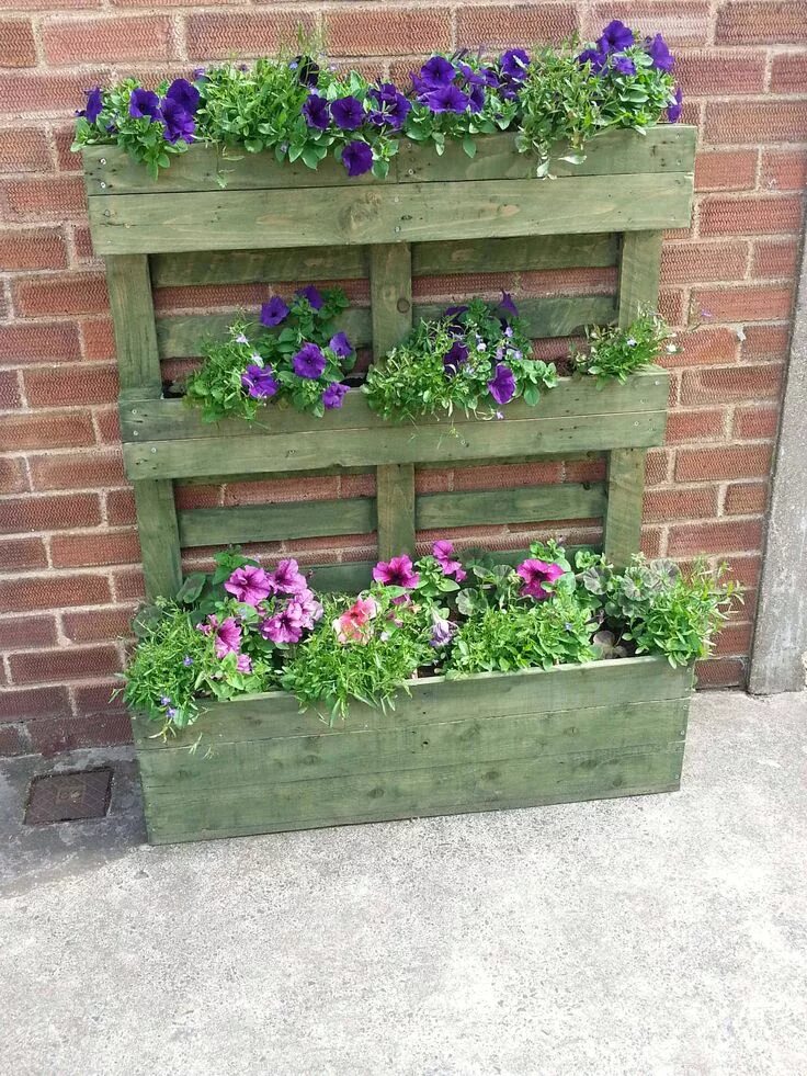 ζαρντινιερες απο παλετες - Αναζήτηση Google Pallet garden, Pallet planter diy, P