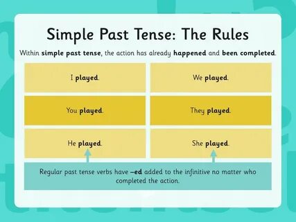 Use past tense