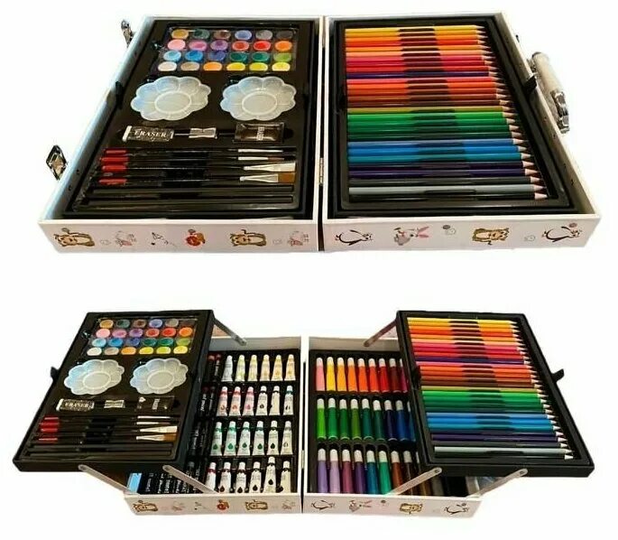 набор для рисования "чемоданчик юного художника", asmar. набор художника 146 предметов (металлический кейс) nx06. набор художника 145 предметов в чемоданчике. набор для рисования 145 предметов в чемоданчике. чемоданчик "набор юного художника" 145 предметов.