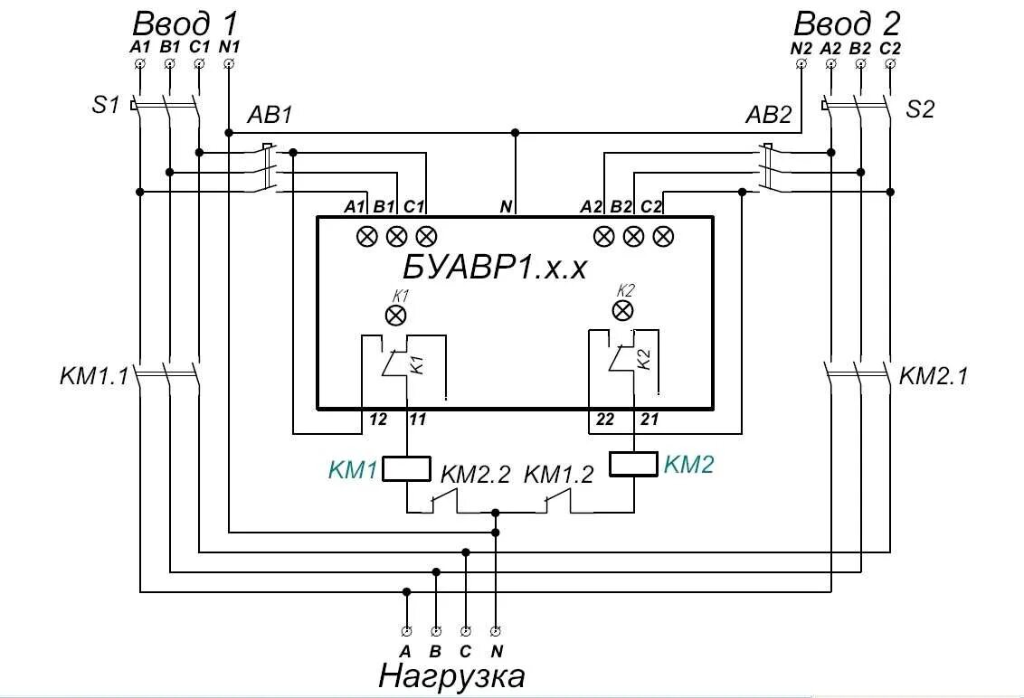 Схема АВР на реле РНПП-311м. АВР С 2 реле контроля фаз. Схема соединения АВР. АВР 220в 1-фазный схема. Авр переключение