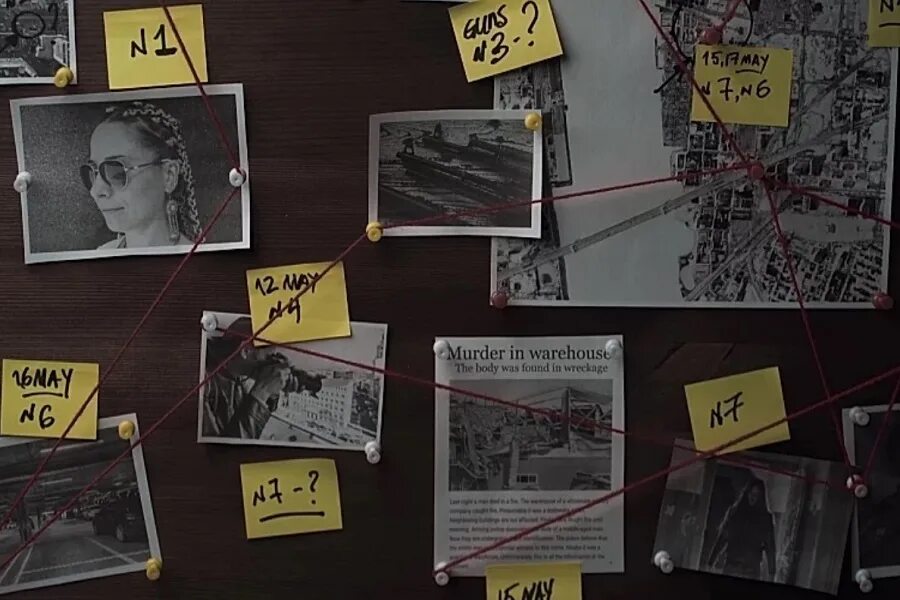 Детективный квиз. Современные настольные игры для молодежи. Детектив конкурс. Квиз. Доска с ниточками расследование.