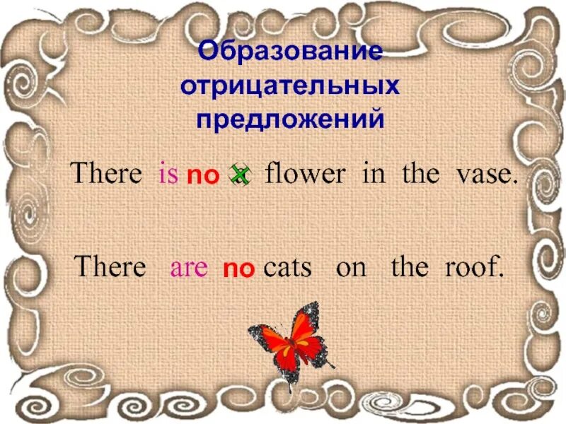 Образование отрицательных предложений