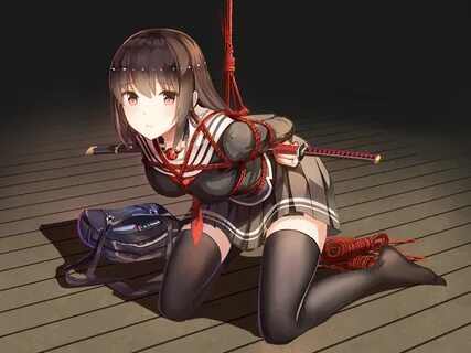 Anime girl tied up