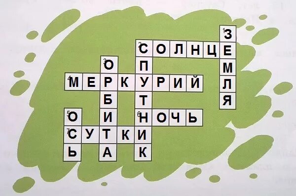 Земля планета солнечной системы 5 класс кроссворд