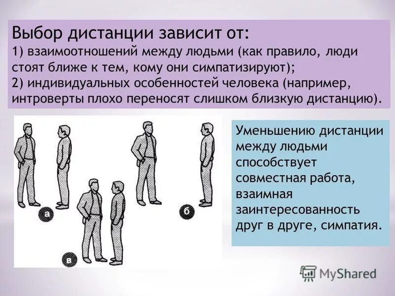 Как называется расстояние между людьми