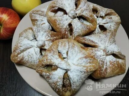 Слоеное тесто яблоки изюм