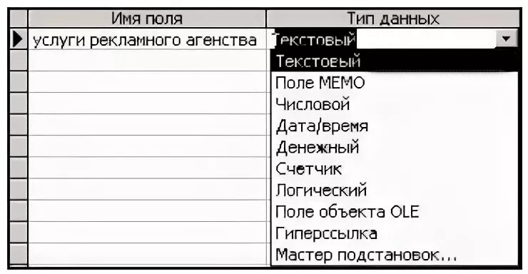 Перечислить типы полей. Ключевое поле восстановите схему свойств полей.. типы полей базы данных. свойства полей базы данных. имена полей в базе данных.