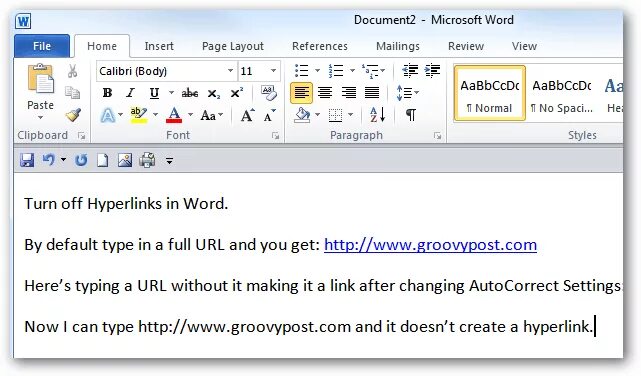 Url changes