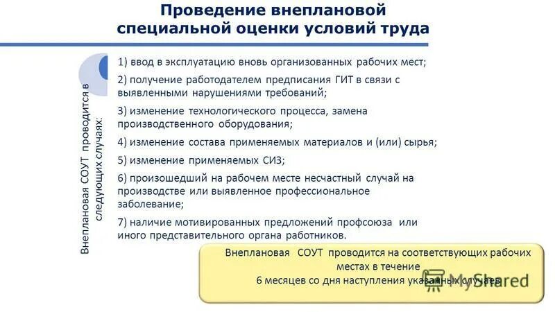 внеплановая специальная оценка условий труда проводится. внеплановая спецоценка условий труда проводится в случаях. внеплановая специальная оценка условий труда не проводится:. внеплановая соут. проведение внеплановой специальной оценки условий труда.