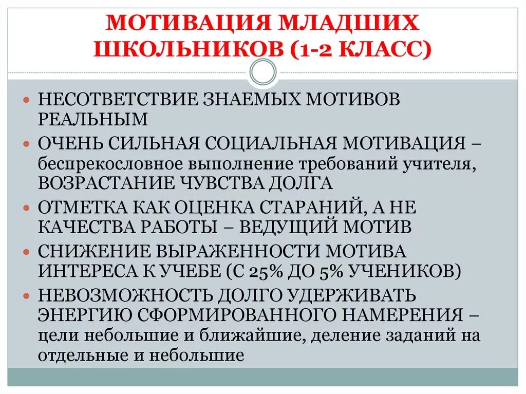 Особенности мотивации учащихся. Мотивация учебной деятельности младших школьников. Мотивация старшеклассников. Виды мотивации младших школьников. Особенности мотивации старшеклассников.