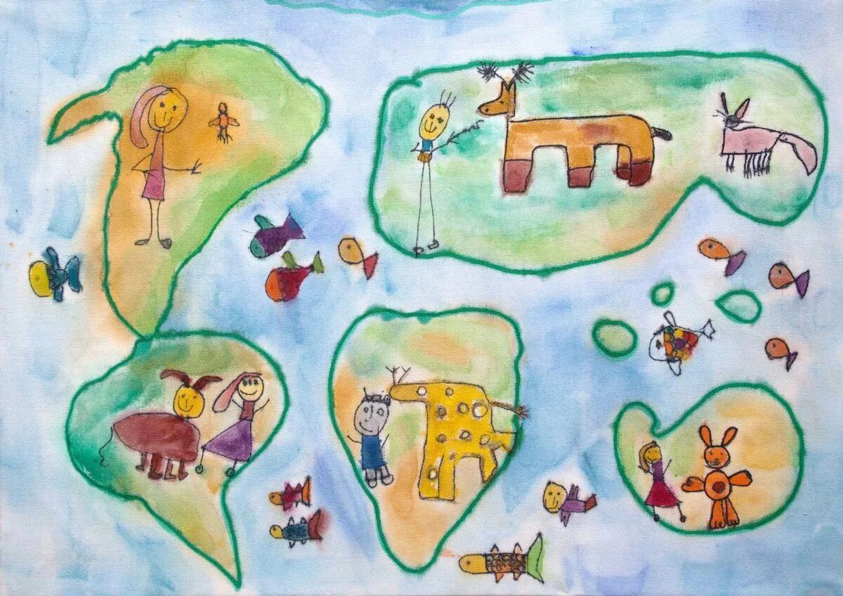 Карта придуманной страны. Карта картинка для детей. Карта путешествия для детей. Детский рисунок.