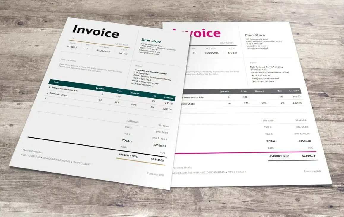 Invoice contract