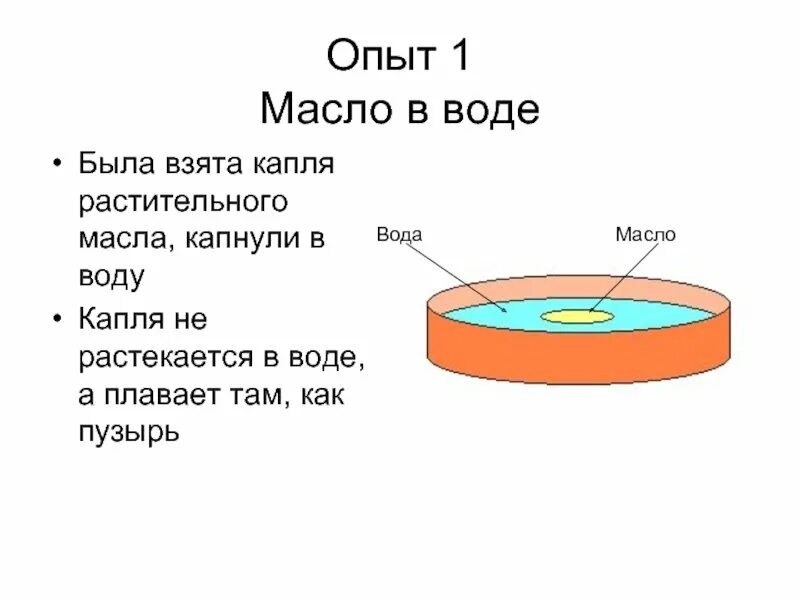 Мальчик масло вода. Опыт с маслом и водой. Опыт с маслом и водой по физике. Опыт с водой и маслом растительным. Опыт с каплей масла и водой.