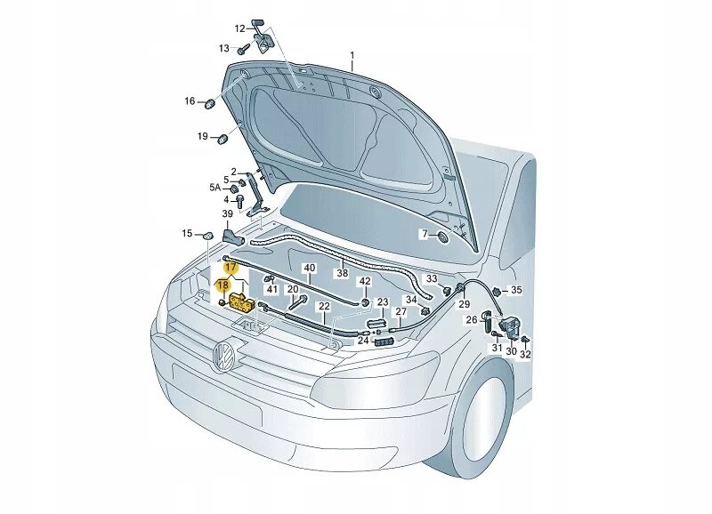 Название деталей капота. Замок капота Фольксваген поло седан. Замок капота Фольксваген поло 2016. Замок капота поло седан 2013. Поло седан крепление замка капота.