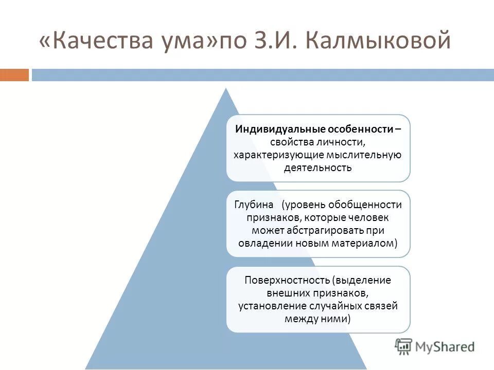 выберите качества ума