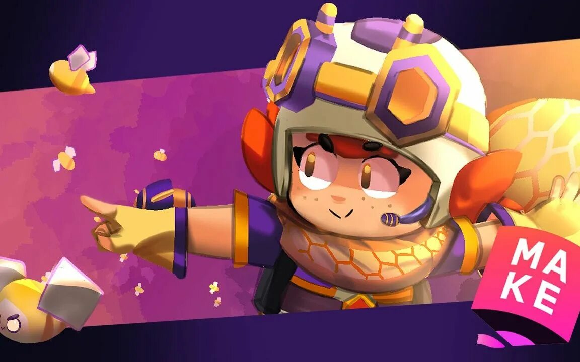 Supercell make. Мегамуха беа. brawl stars supercell make bea skins. мега муха беа бравл старс. звёздная би би бравл старс.