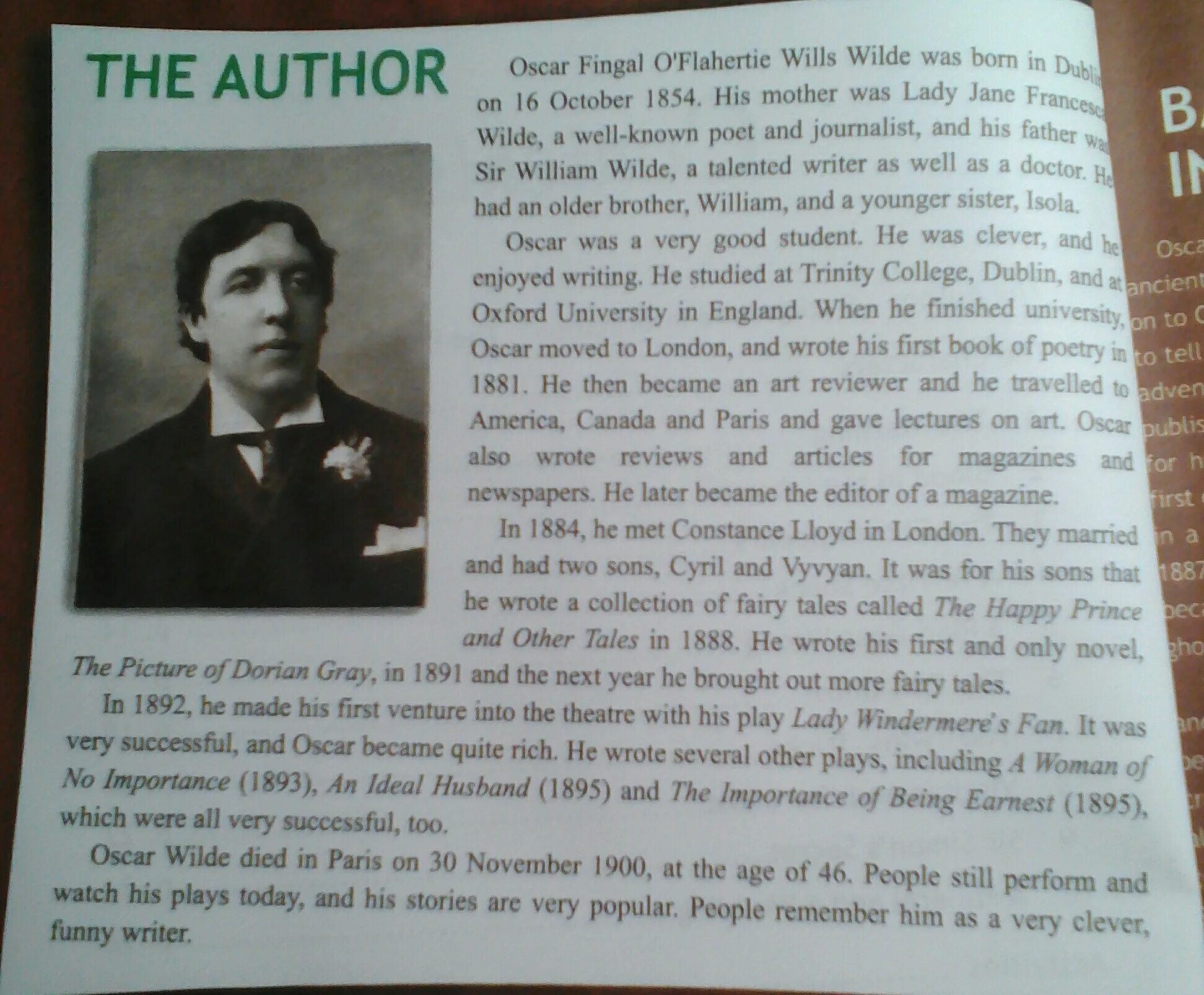 Оскар перевод на русский. Author перевод. The author Oscar Fingal o'Flahertie wills Wilde was born. The author Oscar перевод текста. Oscar Wilde Trinity College.