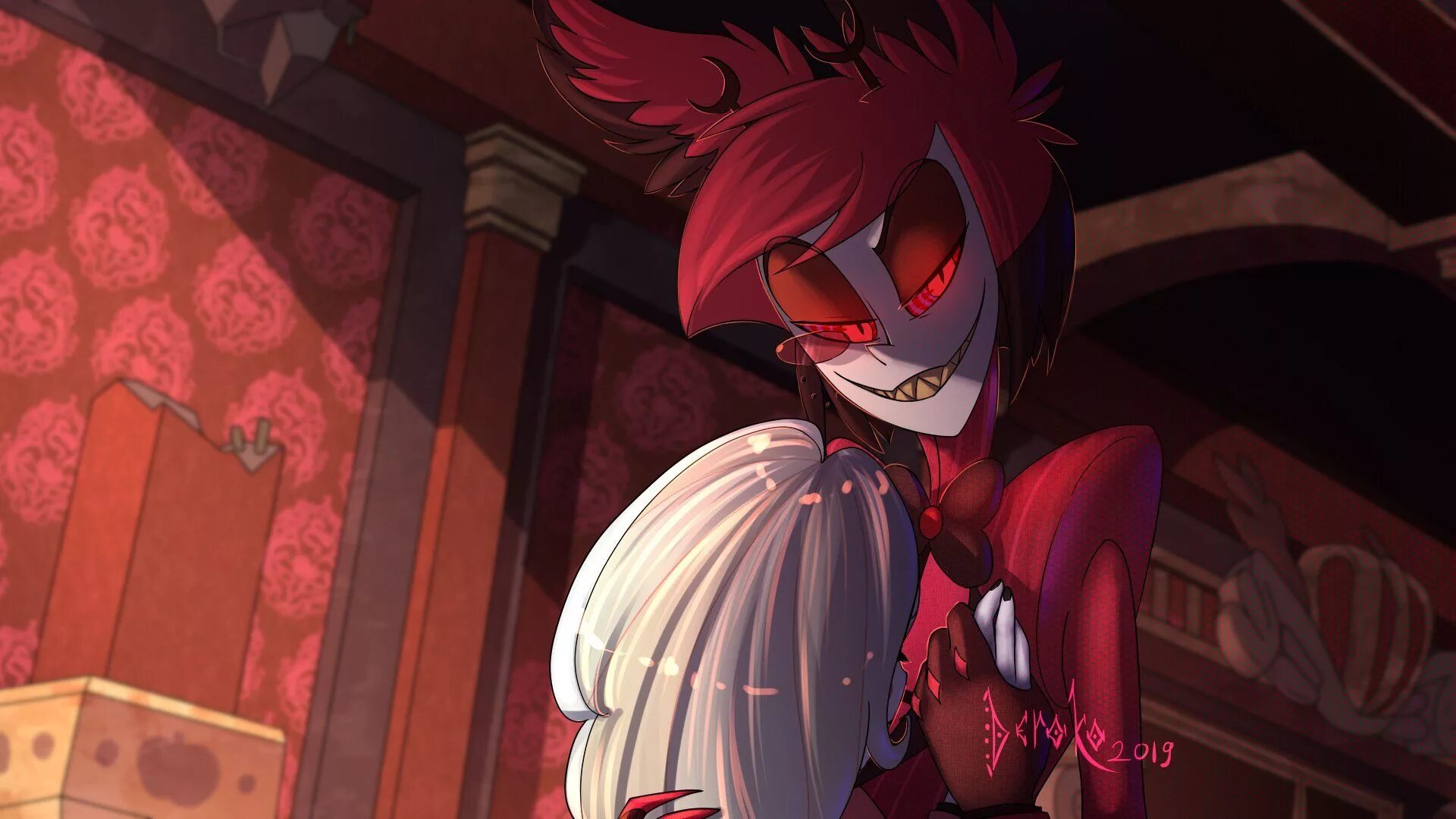 Alastor child. Отель ХАЗБИН Чарли и Аластор. Hazbin Hotel Alastor Art.